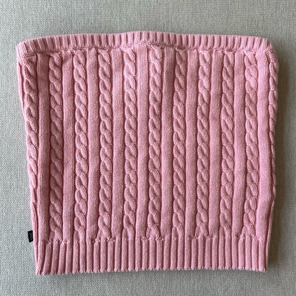 Lauren Ralph Lauren Pink Cable Knit Tube Top - Picture 1 of 5